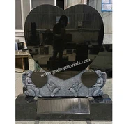 Angels Holding Hearts Headstone