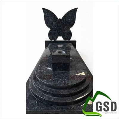 Butterfly Headstone with Granite Kerb