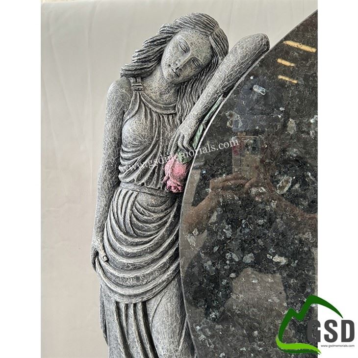 Angel and Teardrop Shaped Headstone
