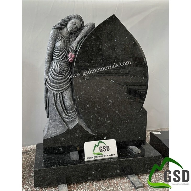Angel and Teardrop Shaped Tombstone