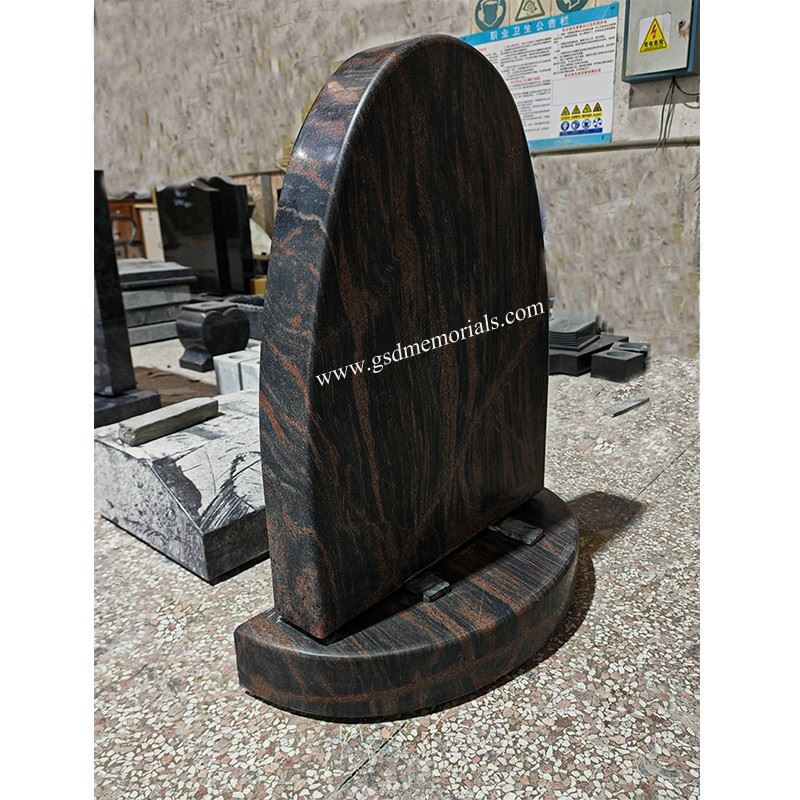Aurora Simple Arc Granite Headstone