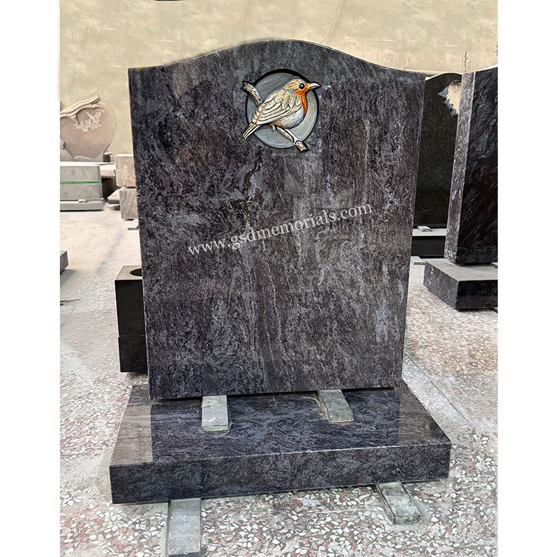 Bahama Blue Robin Bird Headstone