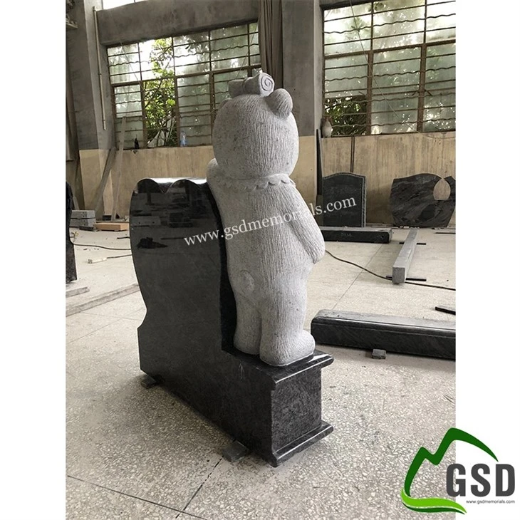 Bahama Blue Teddy Heart Tombstone