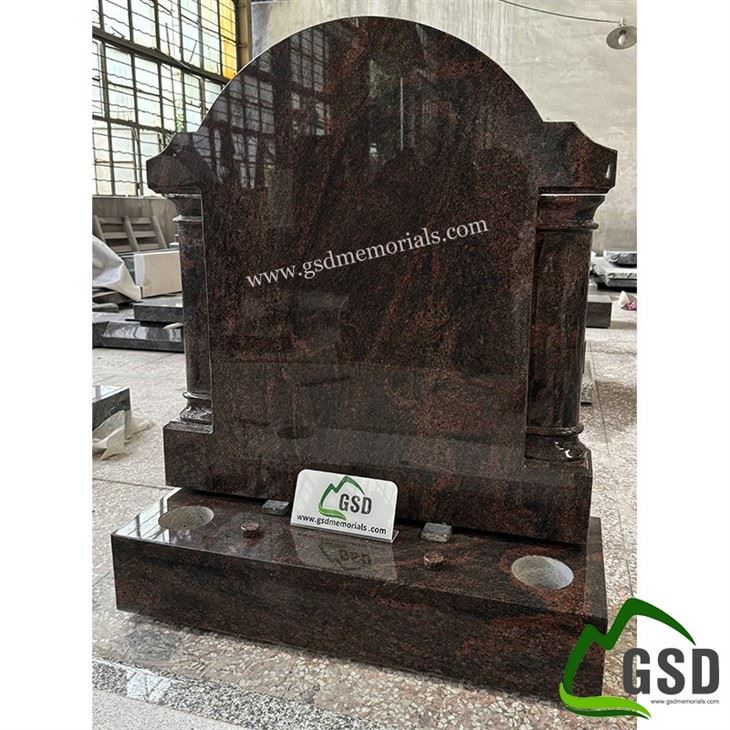 Cap Shaped with Pillars Tombstone