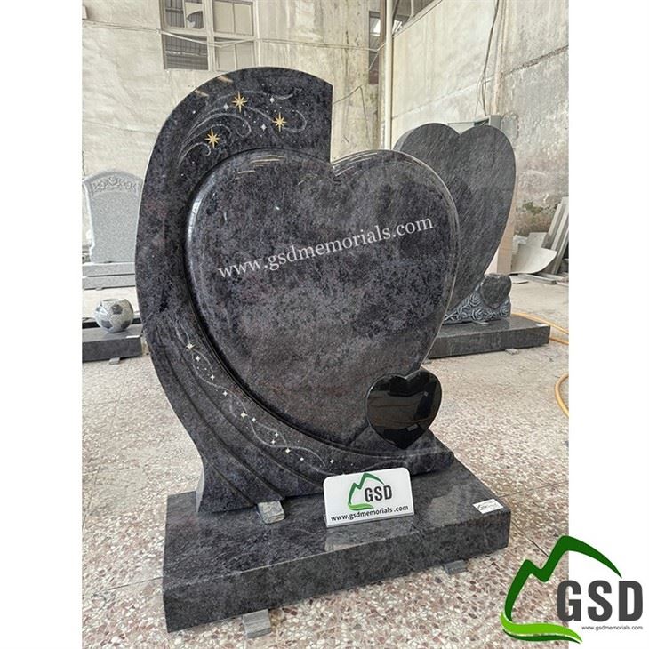 Cushioned Heart Design Headstone