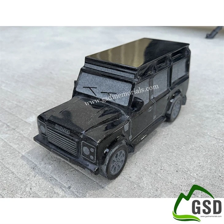 Granite Stone Land Rover Defender Memorial Statue