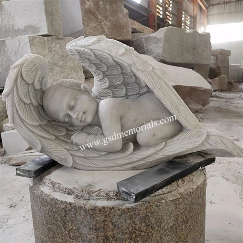 Utilizing Italian White Marble For Sleeping Baby Statues