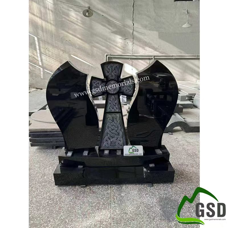 Premium Black Celtic Cross Monument Premium Black Celtic Cross Monument