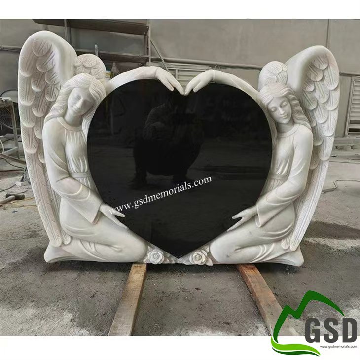 Angel Holding Heart Headstone Angel Holding Heart Headstone