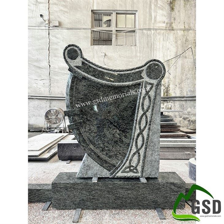Harp Design Headstone