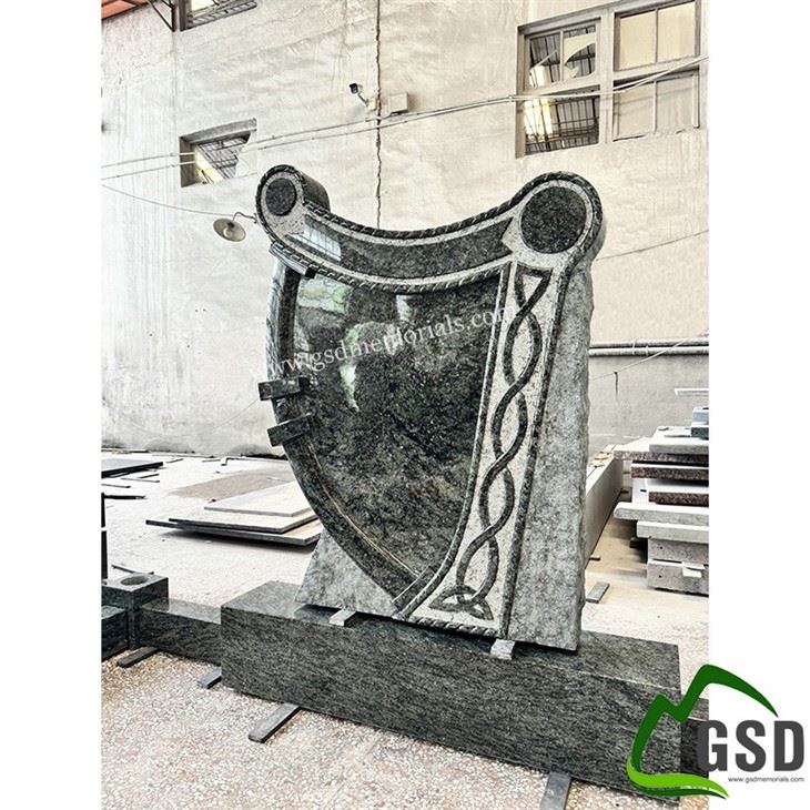 Harp Design Tombstone