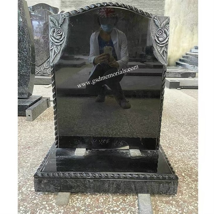 Headstone With Roses