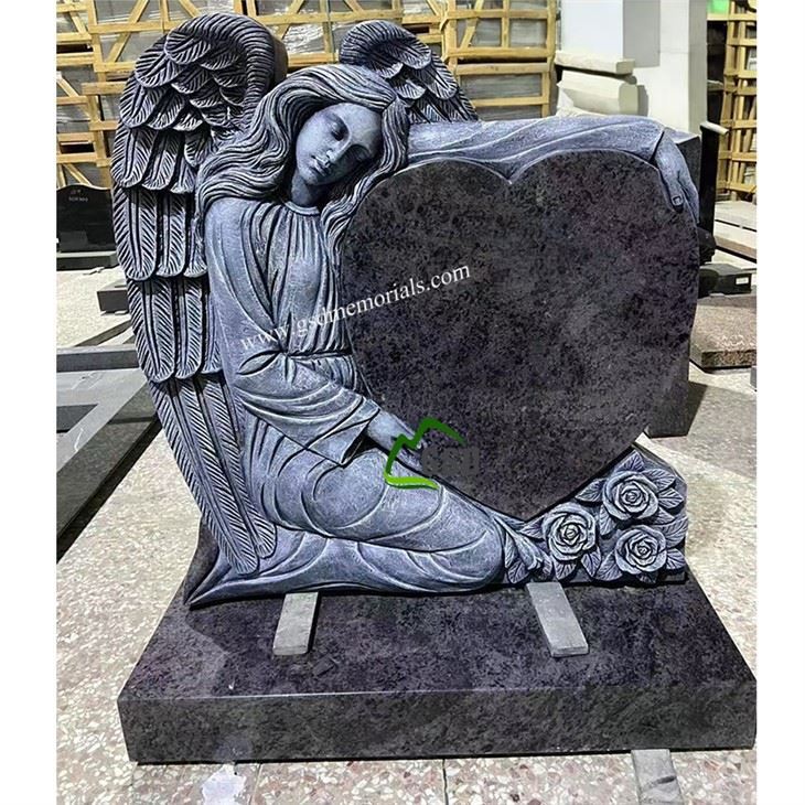 Heart Headstone with Angel