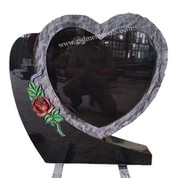 Heart Memorial With Rose