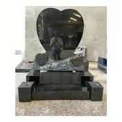 Triple Hearts Thistles Headstone