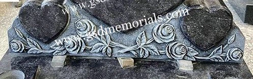 Triple Hearts Roses Tombstone Triple Hearts Roses Tombstone