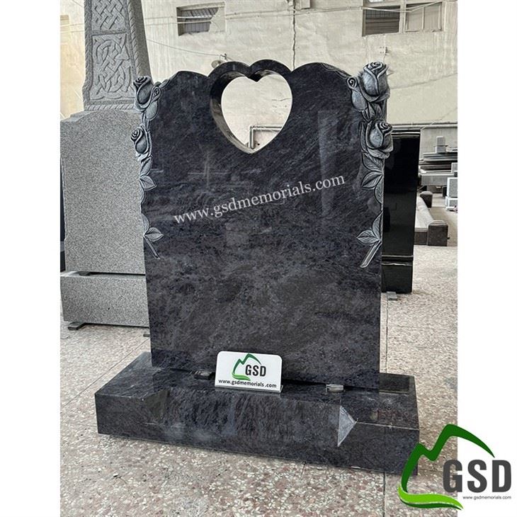 Headstone with Heart Cut Out