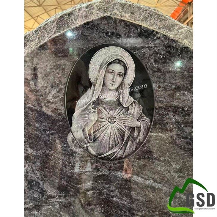 Rustic Gothic Top with Our Lady Etching Tombstone