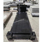 Praying Hands on Cross Headstone Kerb