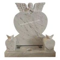 Marble Cherub Heart Monument